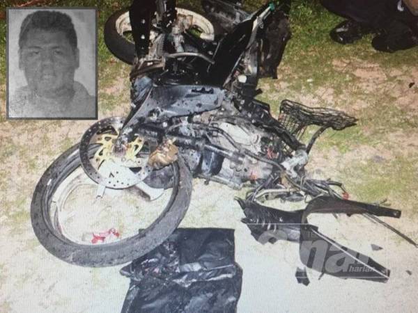 Motoskal Yamaha LC mangsa remuk dirempuh sebuah kereta Proton Persona yang dipandu lelaki berusia 36 tahun.