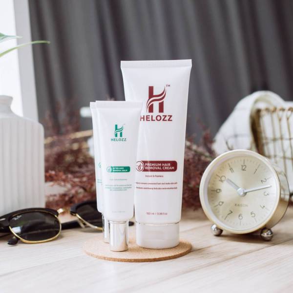 Helozz Hair removal dihasilkan menggunakan bahan-bahan premium.