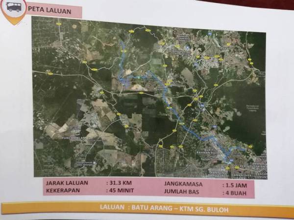 Laluan baharu Bas Smart Selangor di Batu Arang
