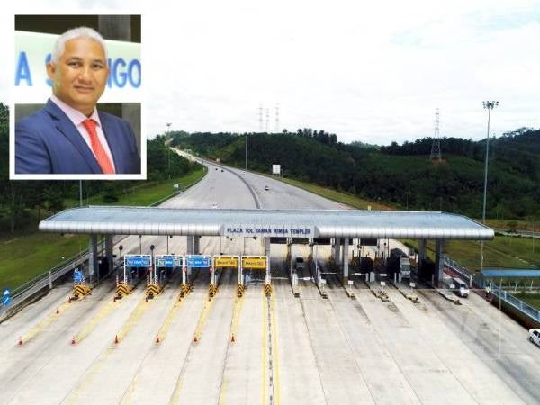 Plaza Tol Taman Rimba Templer antara tol dalam Lebuhraya Latar yang turut menawarkan diskaun 10 peratus sempena hari raya pertama. (Gambar kecil: Ahmad Fuad)