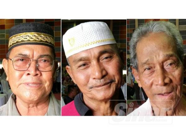 Dari kiri: Samsudin, Mohd Kassim, Abu Bakar