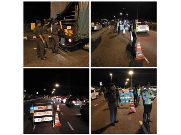 Sekitar pemeriksaan dijalankan dalam Op Selamat di KM15 Jalan Ipoh-Lumut berhampiran Pusing, malam tadi.