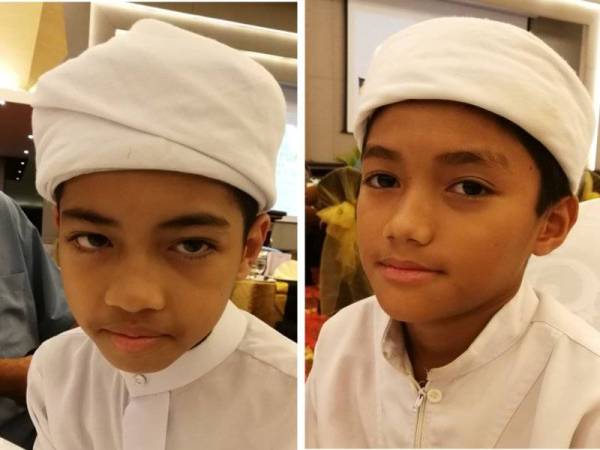 Amir Arman (kiri) dan Mohd Firman Dasuki antara penghuni di Madrasah Tarbiyah Islamiyah Darul Hijrah di Chendering