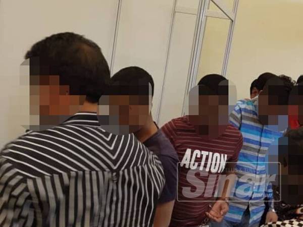 90 individu diperiksa dan hasilnya 16 PATI lelaki berusia lingkungan 25 hingga 50 tahun ditahan kerana didapati menyalahgunakan pas serta tidak memiliki dokumen.