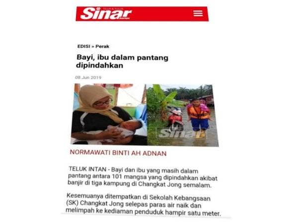 Laporan Sinar Harian semalam.