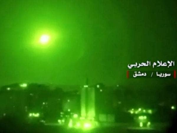 Imej rakaman video menunjukkan sistem pertahanan udara Syria memintas peluru berpandu Israel.