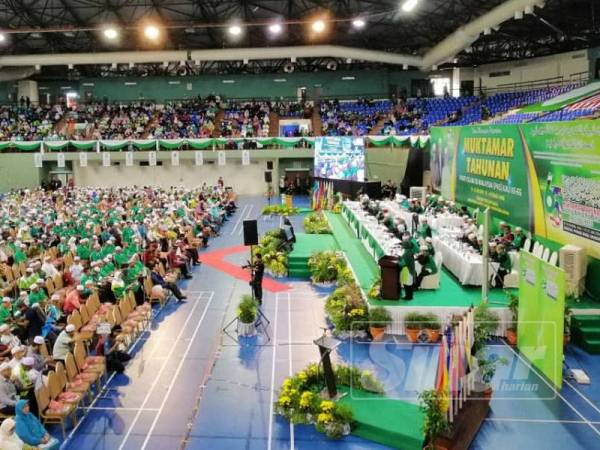 Suasana di Stadium Sukpa hari terakhir Muktamar Tahunan Pas kali ke 65 hari ini. - Foto Sinar Harian/ ASRIL ASWANDI SHUKOR