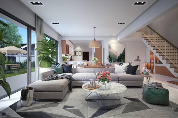 
Ruang tamu yang bakal menjadi ruang kegemaran berhimpun seisi keluarga.