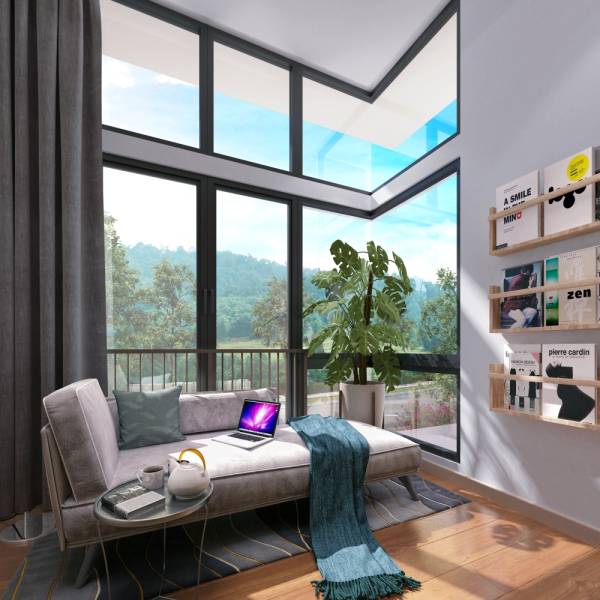 
Rekaan unik yang membolehkan pencahayaan semula jadi pada ruang dalam rumah.