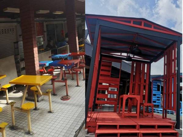 Reka bentuk medan selerasebelum dan selepas tyranformasi malah diberi nama Makan@Bumbung yang mengikut trend masa kini