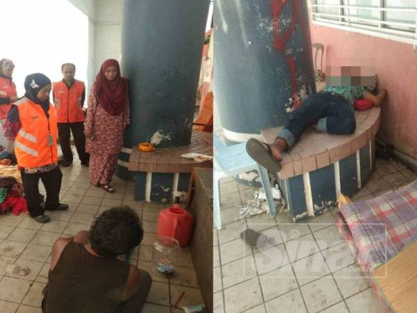 Kehadiran gelandangan membuatkan peniaga-peniaga di sini kurang selesa.