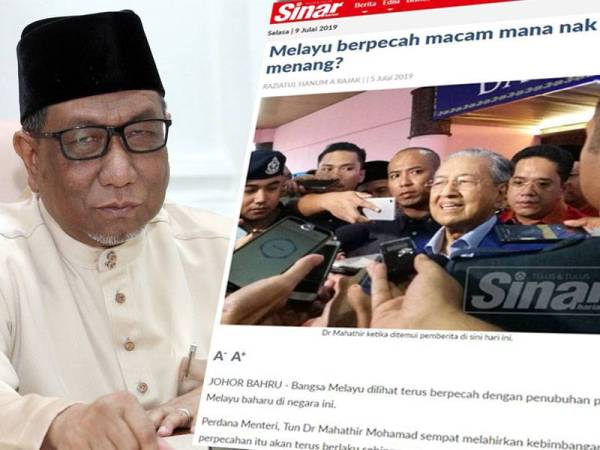 Laporan Sinar Harian 9 Julai - Gambar kecil: Abdul Rahman