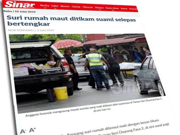 Laporan Sinar Harian 3 Julai lalu