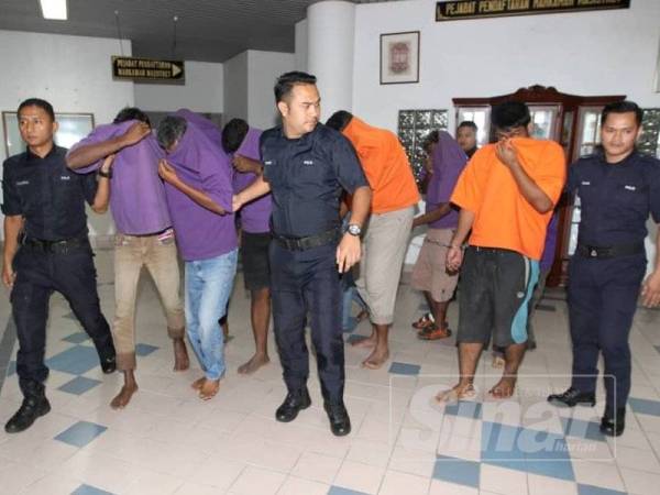 Lapan individu Geng Surya yang direman Selasa lalu bagi membantu siasatan.