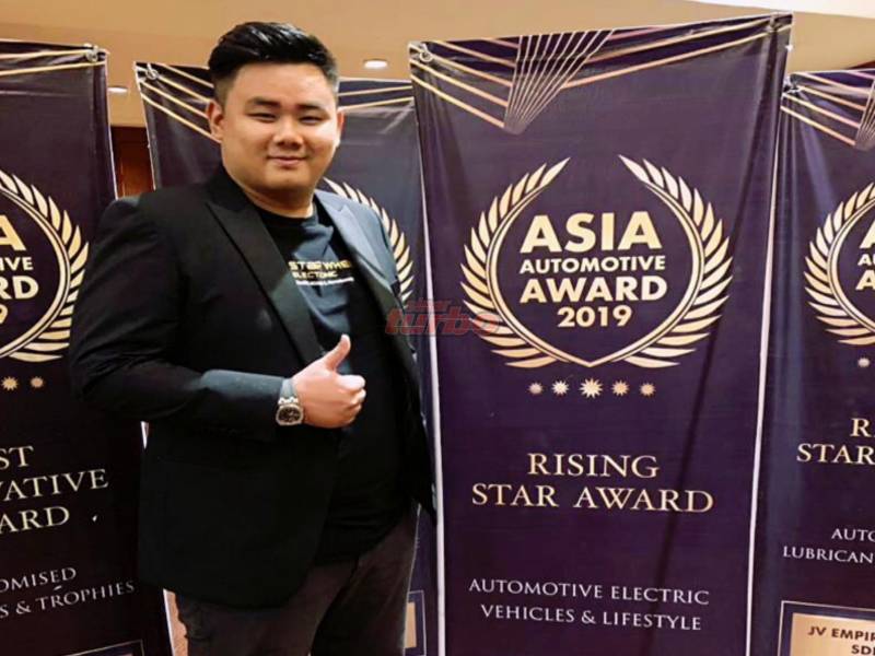 Eric Lee ketika menghadiri Asia Automotive Award 2019 Rising Star Award bertempat di Kuala Lumpur baru-baru ini.