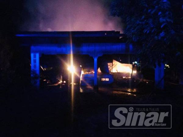 Kejadian kebakaran di Bukit Gading pagi tadi.