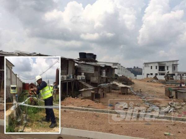 Lokasi serbuan di Sendayan. (Gambar kecil: Serbuan daripada SPAN dan Sains.)