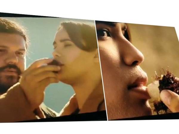 Tindakan dua pelakon dalam satu siri Netflix mencuba buah rambutan mencuit hati pengguna media sosial.