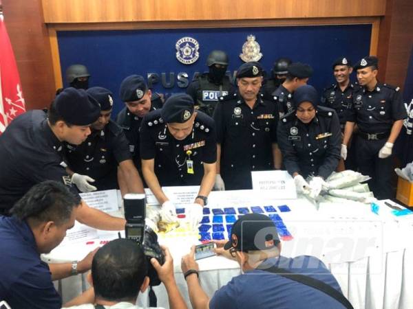 Dadah yang dirampas dalam Ops Ice Breaker termasuk pil kuda, heroin, syabu dan daun ketum.