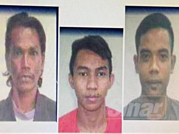 Dari kiri Fauzi, Mohamad Hafiz dan Mohammad Firdaus.