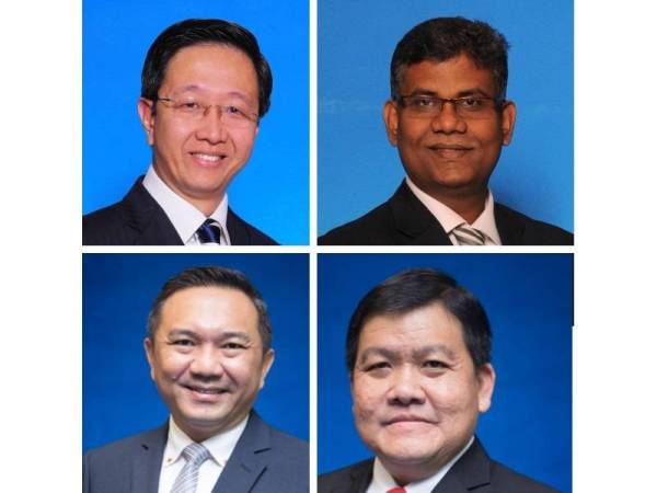 Teng Chang Khim (kiri atas), V Ganabatirau, Ng Sze Han (kiri bawah) dan Hee Loy Sian