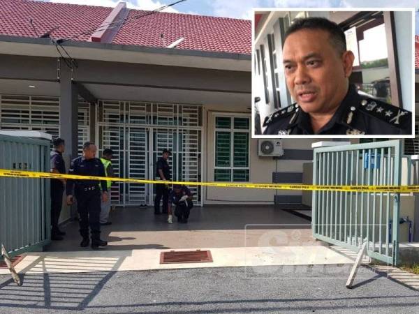 Lokasi mangsa ditetak dalam kejadian semalam. (Gambar kecil, Aidi) 