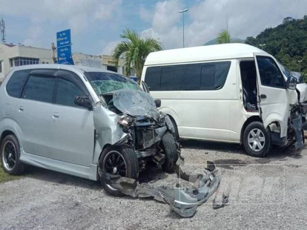 Keadaan kenderaan yang terlibat kemalangan.