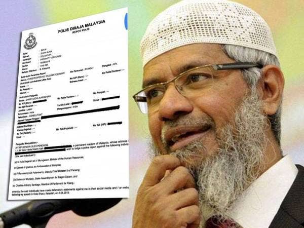 Laporan dibuat Zakir di IPD Shah Alam semalam.