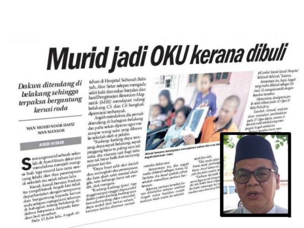 keratan akhbar kes buli