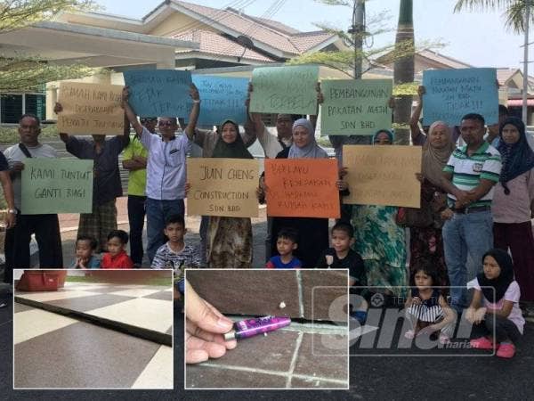 Sebahagian penduduk yang mendiami 18 unit rumah di Taman Pertam Jaya, Ujong Pasir di sini meluahkan tidak puas hati mereka terhadap masalah keretakan rumah yang didakwa berlaku sejak projek pembinaan empat blok pangsapuri sembilan tingkat di hadapan kawasan perumahan mereka, empat tahun lalu.