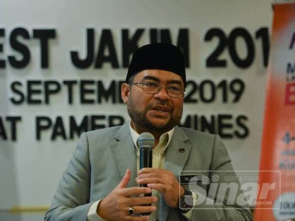 Mujahid pada sidang akhbar mengenai Halfest Jakim 2019 di Kuala Lumpur hari ini. - FOTO: SHARIFUDIN ABDUL RAHIM