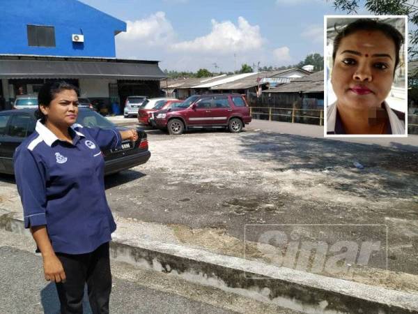 Lokasi tapak yang didakwa dijadikan tapak parkir tahun 2017 selepas permohonan dibuatnya tahun 2016. (Gambar kecil: Kogilavani)