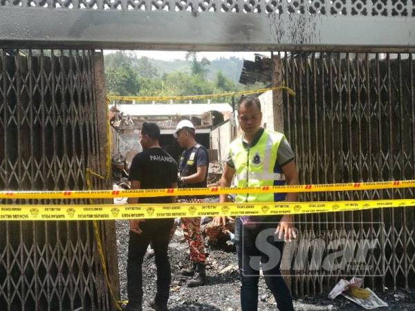 Lokasi rumah mangsa yang dipercayai terperangkap dalam kebakaran