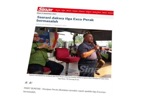 Laporan Sinar Harian semalam.