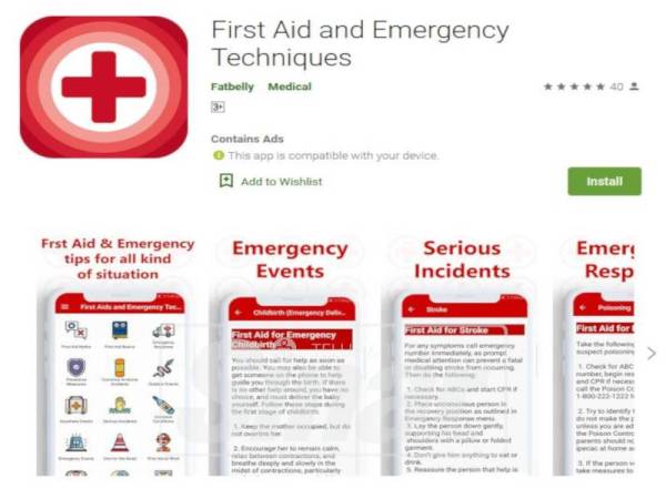 FIRST Aid and Emergency Techniques penting jika berlaku kecemasan di dalam rumah.