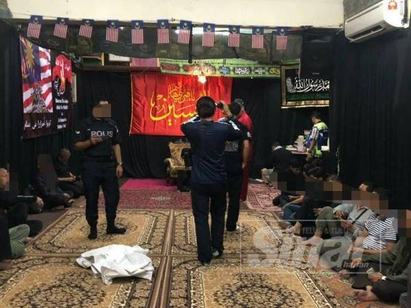 Pusat kegiatan syiah yang diserbu di Gombak, 9 September lalu. 
