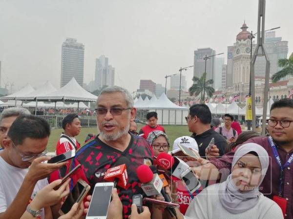 Khalid ketika ditemui pada Festival Permainan Malaysia @Kuala Lumpur di Dataran Merdeka di sini hari ini.