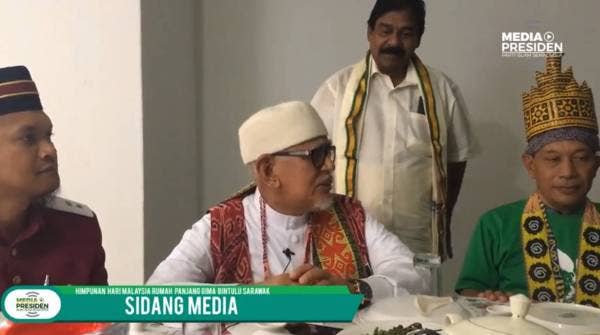 Tangkap layar video sidang media Abdul Hadi selepas Sambutan Hari Malaysia Peringkat Kebangsaan di Rumah Panjang Gima Bintulu, di sini hari ini.