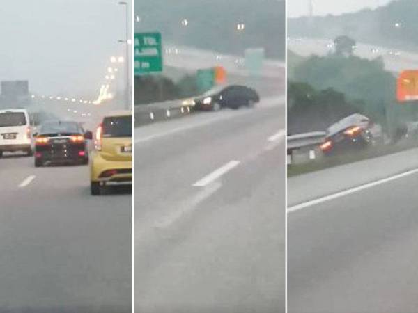 Pemanduan bahaya itu dirakam seorang pengguna jalan raya dan tular di media sosial.