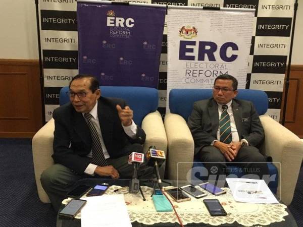 Abdul Rashid pada sidang media selepas Program Libat Urus Terbuka ERC Bersama Parti Politik di sini hari ini.