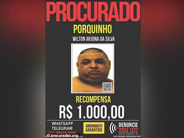 Wilton Arjona Da Silva dikenali juga Little Pig dikehendaki polis kerana membunuh musuhnya dan mayat itu dijadikan makanan babi peliharaannya. - Foto procuradas.org