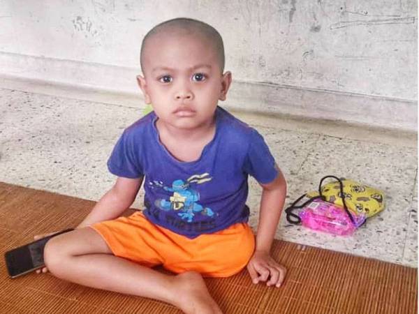 Keadaan Mohamad Afif yang kehilangan kaki kirinya.