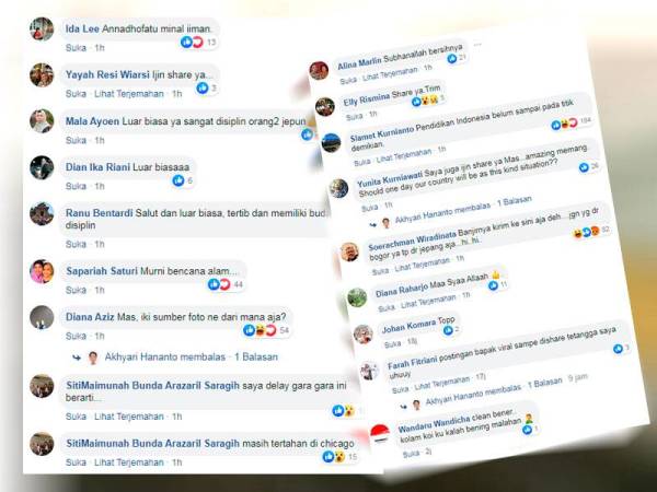 Antara reaksi netizen di Facebook.