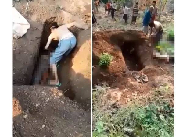 Kejadian itu tidak diketahui oleh penduduk sehinggalah video durasi 2 minit memaparkan Nasir mengebumikan semula jenazah ibunya pada Ahad lalu, tular di media sosial. (Nasir menggali kubur ibunya seorang diri dan mengusung jenazah ibunya sebelum dibawa pulang ke rumahnya.)