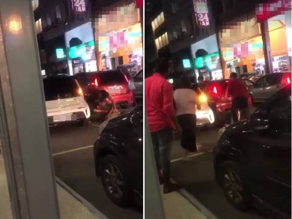 Paparan video yang menunjukkan seorang individu dipercayai disamun yang kini tular di media sosial.(Orang ramai cuba mendekati mangsa apabila individu yang dipercayai penyamun beredar daripada tempat kejadian.)