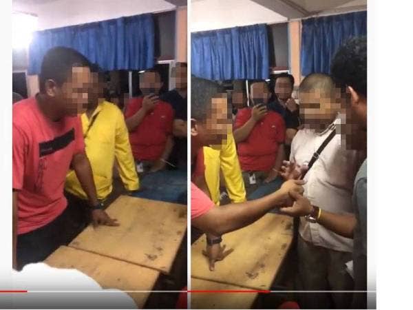 Rakaman kekecohan itu tular di laman sosial.