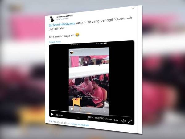 @lanxxafame berkongsi video individu yang memanggil Raja Permaisuri Che Minah