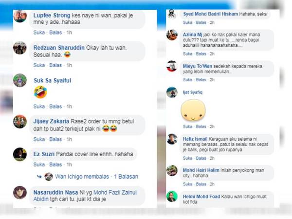Antara reaksi netizen yang menggangap perkara tersebut mencuit hati.