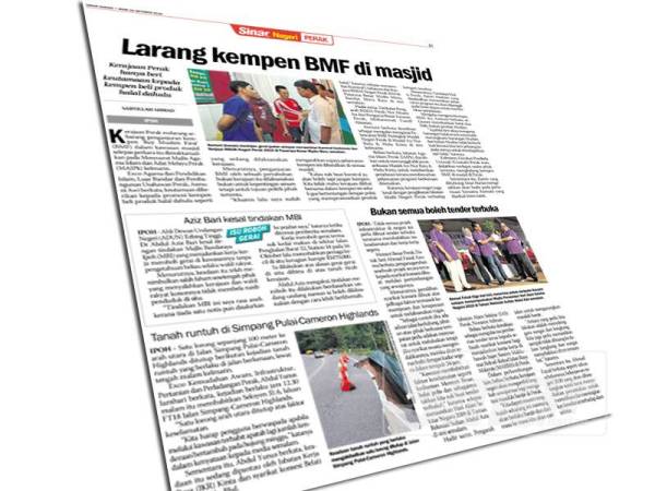 Laporan Sinar Harian 20 Oktober 2019.