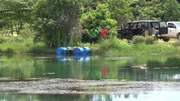 Perhilitan memasang perangkap untuk menangkap buaya itu bagi mengelak kejadian tidak diingini.